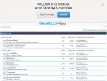 Tablet Screenshot of foro.delcelta.com